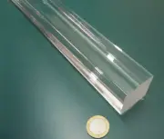 Acrylic Square Extruded Clear Bar: 1.50" (1 1/2") x 6 Foot Length