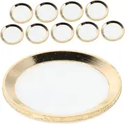 10pcs Ultra-Thin Home Button Stickers Quick Drying Fingerprint Pad Scratch-Proof Mobile Phone Button Covers Fingerprint Patch Cellphone Home Sticker Compatible for 5-7