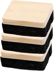 LAPYAPPE 3Pcs Wooden Blackboard Erasers Felt Whiteboard Erasers for Classroom Office Compact Design Non Damaging Chalkboard Cleaners Easy to Store