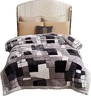 8.8 lbs Heavy Korean Mink Blanket 78"×90", Silky Soft and Warm, 2 Ply Reversible Raschel Bed Blanket,(200x230cm 4kg).