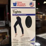 GNP Footless Compression Tights, 20-30 mmHg (Size: S) Black