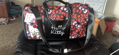 Hello Kitty Duffel Bag with Handle and Shoulder Strap