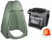 TooToo 40L Portable Solar Heating Shower Bag + Large Pop Up Tent Camping Shelter