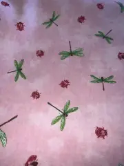 Pink Dragonflies ladybugs Lauren Hancock "Fly Away" By Waverly Fabric 11 Yards