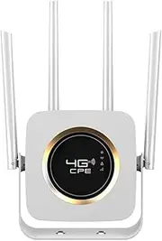4G LTE Router LAN Port Wireless CPE 3000mAh Battery 4G LTE Modem 150Mbps Mobile WiFi Hotspot with SIM Card Slot,White