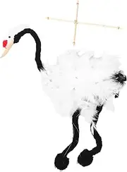 GETAJGHSD Crane Marionette Unique Wooden Puppet with Strings for Interactive Play Teaching Fun Creative Design Detailed Craftsmanship for Educational Use