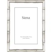 Siena Silvertone Bamboo Design 4" x 6" Picture Frame at Nordstrom, Size 4X6