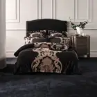 Grace by Linen House Dionisia Black Duvet Doona Quilt Cover Set Super King Size