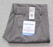 Men's DOCKERS Easy Khaki CLASSIC FIT Flat Front PANTS • 36x32 • DARK PEBBLE