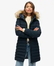 Fuji Faux Fur Hood Mid Length | Eclipse Navy