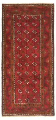 Vintage Hand-knotted Runner Rug 3'10" x 8'0" Traditional Wool Carpet