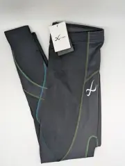 CW-X StabilyX Joint Support Compression Tights Black Green Men’s Small 225809A
