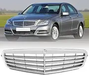 Collect Light Front Bumper Grille For Mercedes Benz W204 Grill C180 C200 C230 C250 C300 C350 2007-2014 2048801283 (1 LB Chrome)