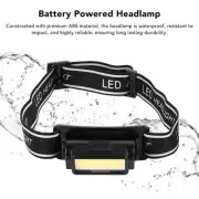 2PCS Headlamp ABS Waterproof Battery Powered Rechargeable COB Super Bright JY