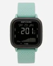 Rip Curl NEXT TIDE RUBBER SURF DIGITAL Waterproof WATCH New - A1139G Washed Aqua