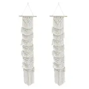 2X Ball Hanger-Boho Macrame Holder Wall Hat Organizer for Baseball 9395