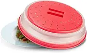 Microwave Cover Food Splatter Guard Lid Dish Covers Heating Silicone Collapsible Plastic Exultimate