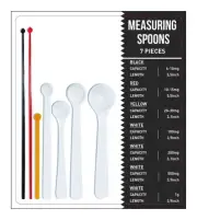 Dosing spoon | milligram measuring spoons set of 7 exact dosing from 6 mg to 1g