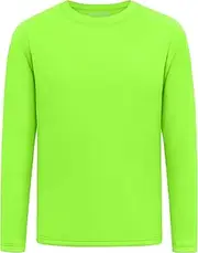 [WVQ] Youth Neon Shirts Dry Fit Long Sleeve Athletic T-Shirts Boys Girls UPF 50+ Quick Dry Neon Shirt for Kids 2T to Youth