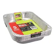 50 x Aluminium Foil Tray Disposable BBQ Oven Baking Roasting Container Tray