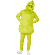 Adult Dr Seuss Grinch Green Plush Mascot Costume + Mask Mens Halloween Christmas