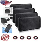Durable and Lightweight Black Boot Tray Set - 4 Waterproof Mats for Messy Floors