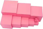TOBBOMEY Montessori Pink Tower Educational Set for Preschoolers Graduated for Fine Motor Skills Development and Sensory Learning for Years Old