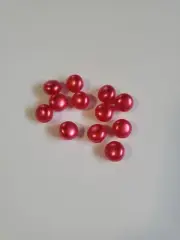 Red Pearl Buttons 10 count Imitation 11.5mm