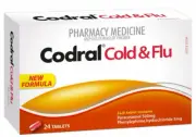 Codral Cold & Flu 24 Tablets Temporary Relief Headaches Fever Sore Throat