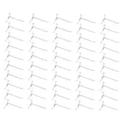 50 PC WHITE 4" Long Gridwall Hooks Grid Panel Display Wire Metal Hanger Retail