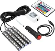 iplusmile 1Set Car Decorative Light LED Remote Controlled Atmosphere Lamp for Car Interior Modification Sturdy and Durable Easy to Install