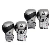 2Pairs 14 Oz Pro Style Boxing Training Punching Workout Sparring Gloves Silver