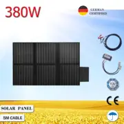 12V 380W Folding Solar Panel Kit Blanket Flexible Solar Mat Mono USB Controller