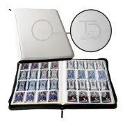 TCG Binder - White, 16 Pocket Side Loading Card Binder, Compatible with Pokem...