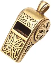 [SEWOART] Brass Whistle Keychain Pendant Diy Pendant Charm Metal Craft for Necklace Keyring Jewelry Making Accessory