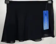 Danskin Girls Size M/L (8-14) Black Wrap Skirt NWT