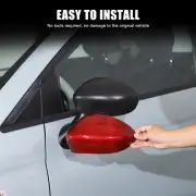 Red Dry Carbon Car Rearview Side Mirror Cover Styling Trim For Fiat 500 2010-23
