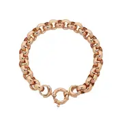 9kt Rose Gold Silver Infused Belcher Bracelet
