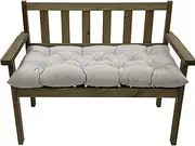 Waterproof Bench Cushion Outdoor/Indoor Seat Cushions Garden 2-3 Seater Loveseat Bench Seat Pads with Ties, Kitchen Or Dining Bench,for Furniture Patio Garden Window(Light Gray,150x50x8cm)
