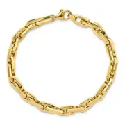 *BRAND NEW* 14k 14k Yellow Gold Men's Polished 8.5in Wheat Chain Bracelet GB240