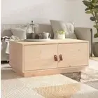 Coffee Table Modern Sofa Lounge Side Lamp Storage Pine Wood 80x50x35cm