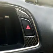 Carbon Fiber Car Navigation Dashboard Panel Warning Light Trim For Audi Q5 09-17 (for: Audi)