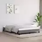 Bed Frame Base King Single Size Mattress Platform With Plywood Slats Dark Grey