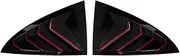 New-Glossy Black Car Rear Triple-Cornered Window Louvers Side Vent Cover Decoration Compatible for Tesla Model 3 2017-2020