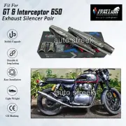 SILVER STALLION STAINLESS STEEL SILENCER FOR ROYAL ENFIELD GT & INTERCEPTOR 650 (for: Royal Enfield)