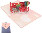 GRADENEVE Blessing Card Set 3D Greeting Cards for Wedding Anniversary for Valentine's Day Mother's Day