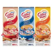 Nestle Coffee mate Creamer Singles Variety Pack Original French Vanilla Hazel...
