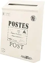 HOLIDYOYO Vintage Wall Mount Mailbox Rustic Letter Box for Home Outdoor Use Durable Design for Wall Decoration Organizing Mail with Letters
