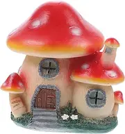 KITANDOVE Cute Mushroom House Figurine Garden Decor Miniature Ornament for Bonsai Landscape Premium Resin Tiny Mushroom Statue for Outdoor Decoration and Lawn Accessories