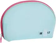 Clear Makeup Bag for Travel,Mesh Cosmetic Bag,Small Makeup Bags,Zipper Pouch,Travel Accessories Portable Toiletries Bags Blue